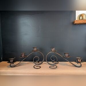 Two Vintage Copper Candelabras